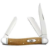 Case XX 58185 Medium Stockman Pocket Knife, Clip, Sheepsfoot, Spey Blade, Mirror Polished Blade, Antique Handle